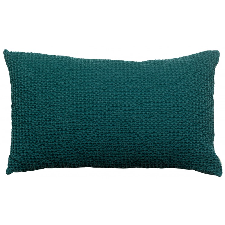 Coussin stonewashed Maia Pétrole 30 x 50