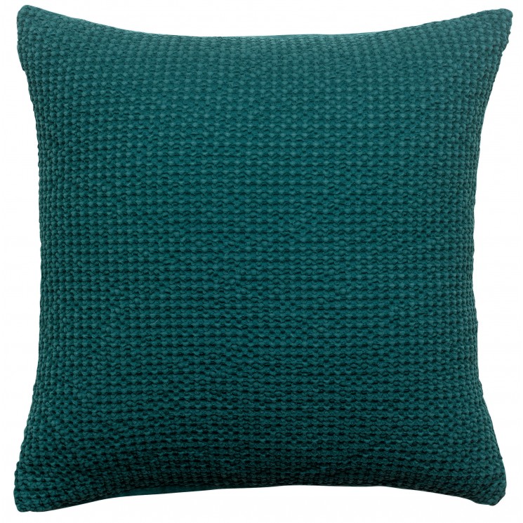 Coussin stonewashed Maia Pétrole 45 x 45