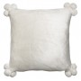 Coussin Tender pompons Neige 45 x 45