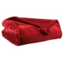 Plaid Tender pompons Rubis 130 x 170