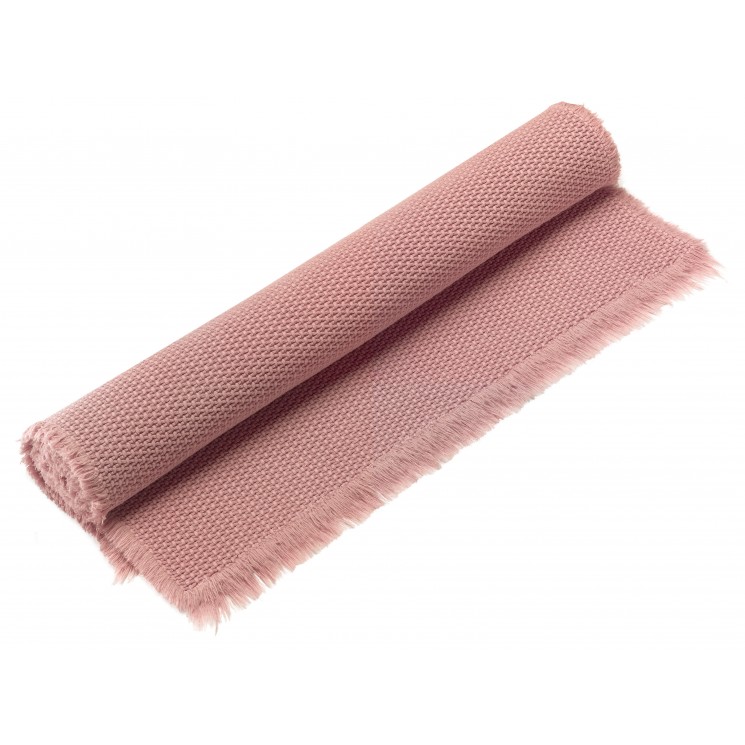 Tapis de bain uni Elly Blush 54 x 110