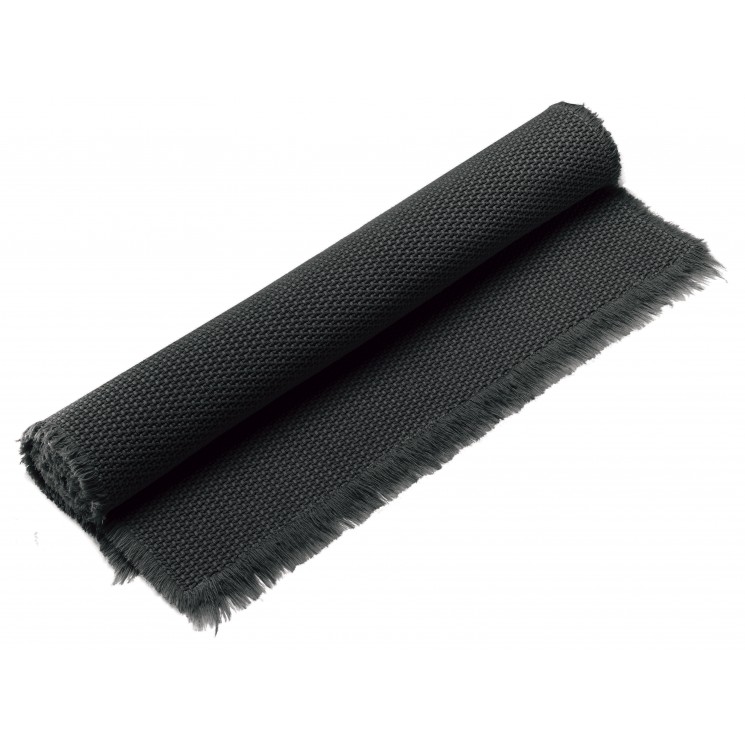 Tapis de bain uni Elly Noir 54 x 110