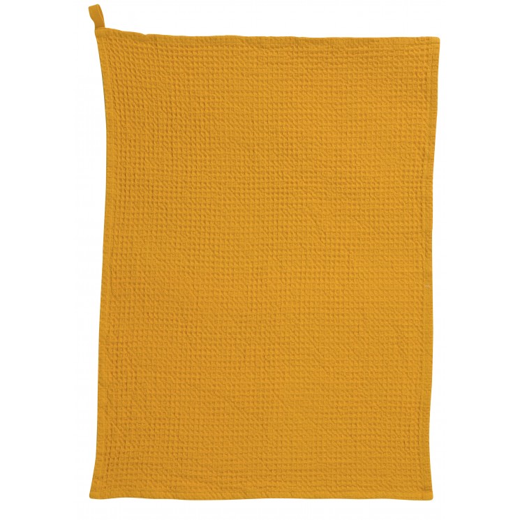 Torchon nid d'abeilles uni Mumba Tournesol 50 x 70