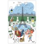 Torchon Les jardins parisiens Blanc 48 x 72