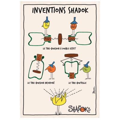 Torchon Shadoks Inventions Ecru 48 x 72