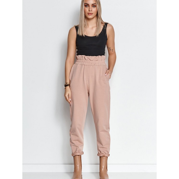  Pantalon survetement model 152594 Makadamia 