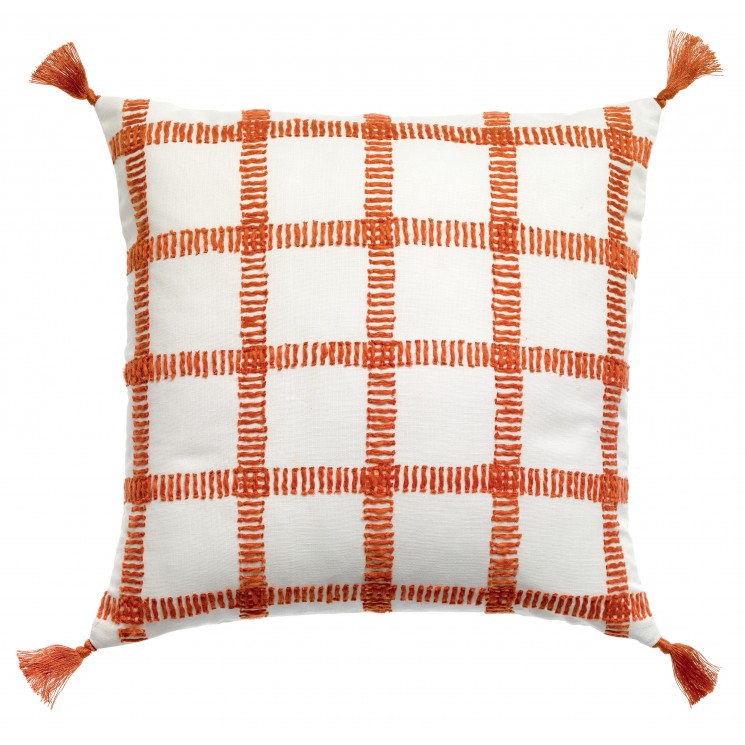 Coussin à carreaux Diana Marmelade 45 x 45