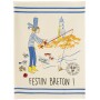 Torchon Festin breton Ecru 50 x 70