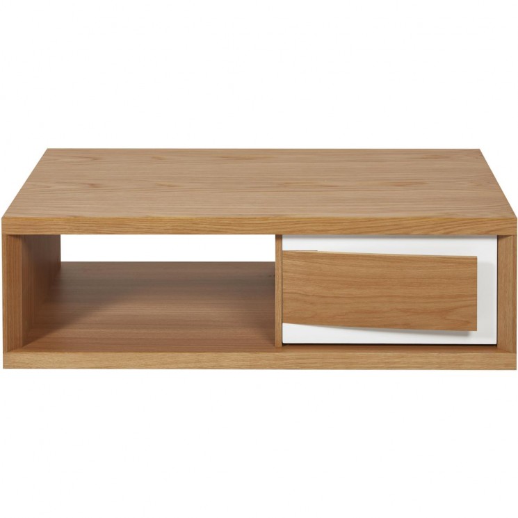 Table basse 10204CB - LIAGO Blanc et Marron - Lot de 1