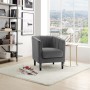 Fauteuil 13442GR - BALTIMORE Gris - Lot de 1