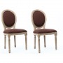 Chaise 47771CH - MEDAILLON Marron - Lot de 2