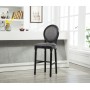 Tabouret de bar 45213GR - medaillon Gris et Noir - Lot de 1