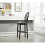 Tabouret de bar 45213GR - medaillon Gris et Noir - Lot de 1