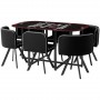 Ensemble Chaise + Table 13700NO - EAT AND DRINK Noir - Lot de 1
