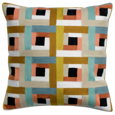 Coussin Delia brodé Multico 45 x 45