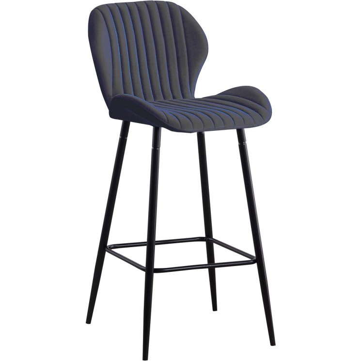 Tabouret de bar 58225GA - PRADO Gris Anthracite - Lot de 4