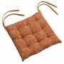 Galette de chaise 9 points Nymphea Cognac 38 x 38 x 3 cm