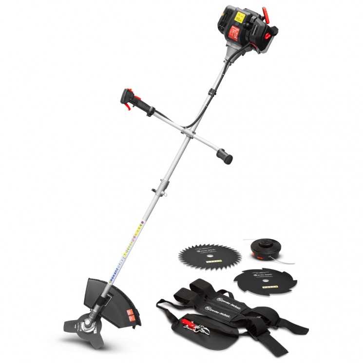 Débroussailleuse thermique 52cc - bobine + 3 lames - Elem Garden