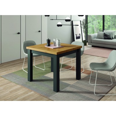 TABLE A MANGER M-501 fait(e) de 1 module(s) pour une largeur de 90/180cm de la collection AURA.2 finition(s) GRAPHITE et ARTISAN