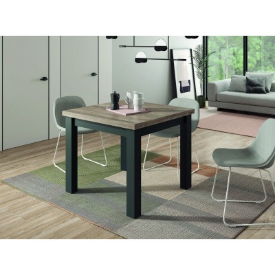 TABLE A MANGER M-501 fait(e) de 1 module(s) pour une largeur de 90/180cm de la collection AURA.2 finition(s) GRAPHITE et ORGANIC