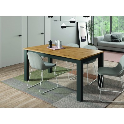 TABLE A MANGER M-500 fait(e) de 1 module(s) pour une largeur de 135/180cm collection AURA.2 finition(s) GRAPHITE et ARTISAN