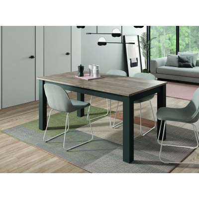 TABLE A MANGER M-500 fait(e) de 1 module(s) pour une largeur de 135/180cm  collection AURA.2 finition(s) GRAPHITE et ORGANIC