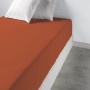 Drap housse uni Coton Terracotta 160 x 200 x 35