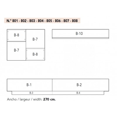 COMPOSITION 1 | variante 801 finition BLANC et ARTISAN