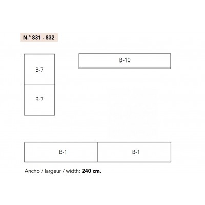 COMPOSITION 6 | variante 831 finition BLANC