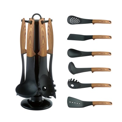 Royalty Line Ensemble d'outils de cuisine 7 pièces - Accent bois