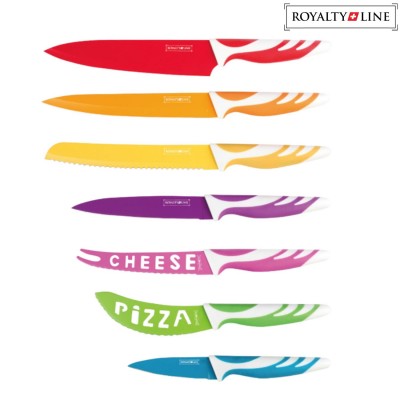 Royalty Line Set de couteaux multicolores 7 pièces