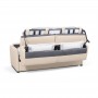 Canapé convertible système couchage express 3 places en tissu - Beige