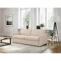 Canapé convertible système couchage express 3 places en tissu - Beige