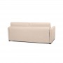 Canapé convertible système couchage express 3 places en tissu - Beige