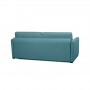 Canapé convertible système couchage express 3 places en tissu - Bleu canard