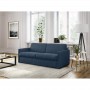 Canapé convertible système couchage express 3 places en tissu - Bleu foncé