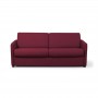 Canapé convertible système couchage express 3 places en tissu - Bordeaux