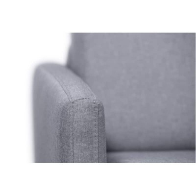 Canapé convertible système couchage express 3 places en tissu - Gris clair