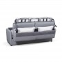 Canapé convertible système couchage express 3 places en tissu - Gris clair