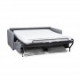 Canapé convertible système couchage express 3 places en tissu - Gris clair