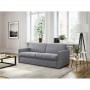 Canapé convertible système couchage express 3 places en tissu - Gris clair