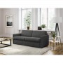 Canapé convertible système couchage express 3 places en tissu - Gris foncé