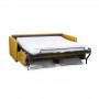 Canapé convertible système couchage express 3 places en tissu - Jaune