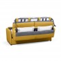 Canapé convertible système couchage express 3 places en tissu - Jaune