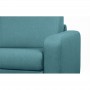 DYLAN - Canapé convertible système couchage express 3 places en tissu - Bleu canard