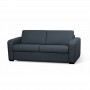 DYLAN - Canapé convertible système couchage express 3 places en tissu - Bleu foncé