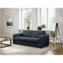 DYLAN - Canapé convertible système couchage express 3 places en tissu - Bleu foncé