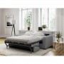 DYLAN - Canapé convertible système couchage express 3 places en tissu - Gris clair