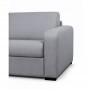 DYLAN - Canapé convertible système couchage express 3 places en tissu - Gris clair