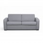 DYLAN - Canapé convertible système couchage express 3 places en tissu - Gris clair